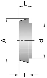 Заглушка коническая DIN 11851 (чертеж)