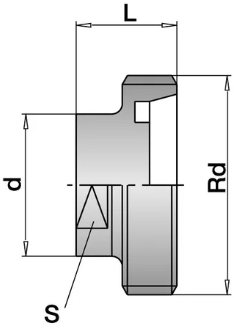 Заглушка резьбовая DIN 11851 (чертеж)