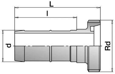 Штуцер резьбовой DIN 11851 (чертеж)